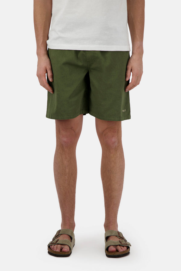 Shorts Leinen Blend olive  - Colours and Sons