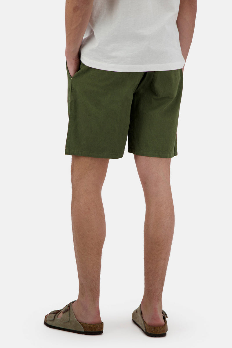 Shorts Leinen Blend olive  - Colours and Sons
