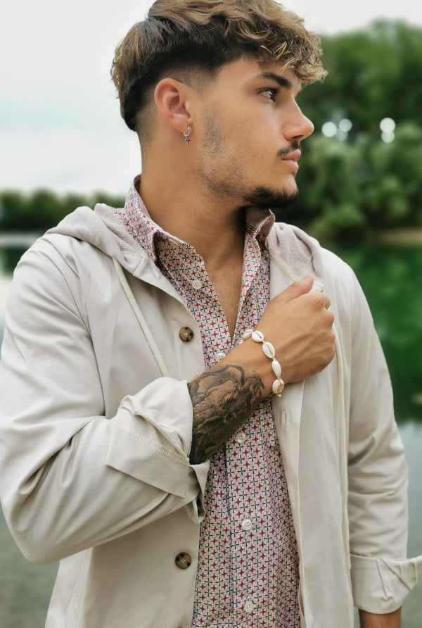 Kapuzen Hemdjacke beige - Imperial