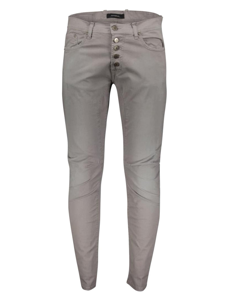 Baumwoll Hose mit Knopfleiste cemento - Imperial