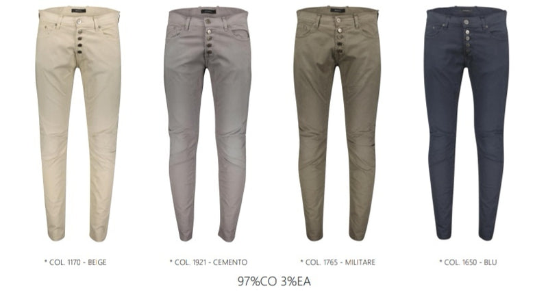 Baumwoll Hose mit Knopfleiste cemento - Imperial
