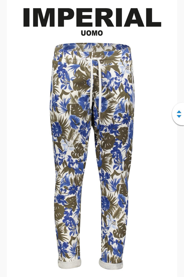 Baumwoll Hose panna/blu - Imperial