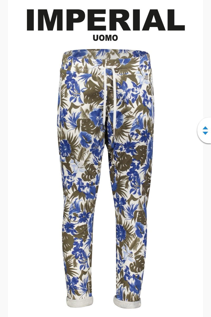 Baumwoll Hose panna/blu - Imperial