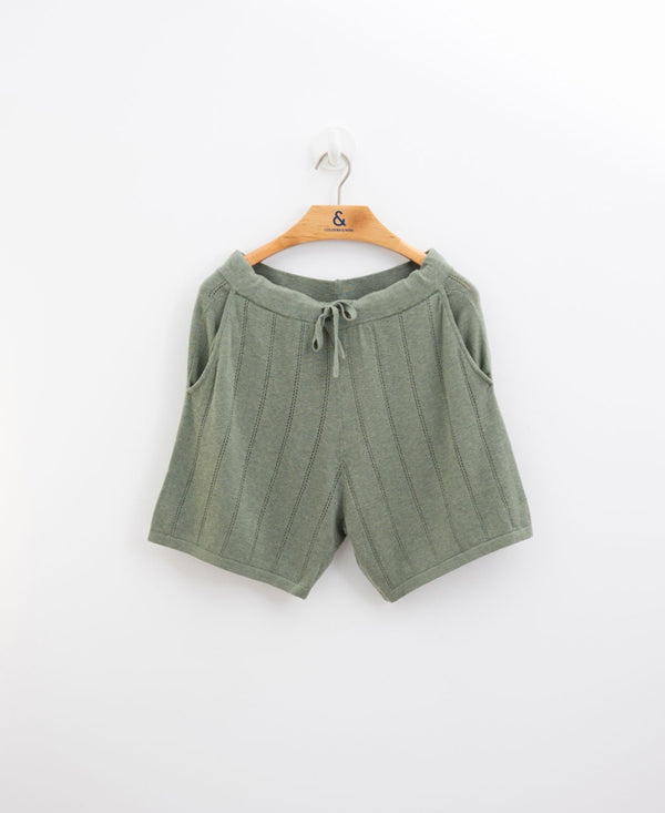 Shorts Leinen Blend wasabi - Colours and Sons