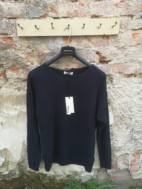 Baumwollmix Pullover navy blau - Imperial