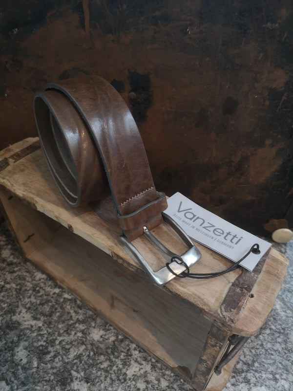 Herren Leder Gürtel anthracite - Vanzetti