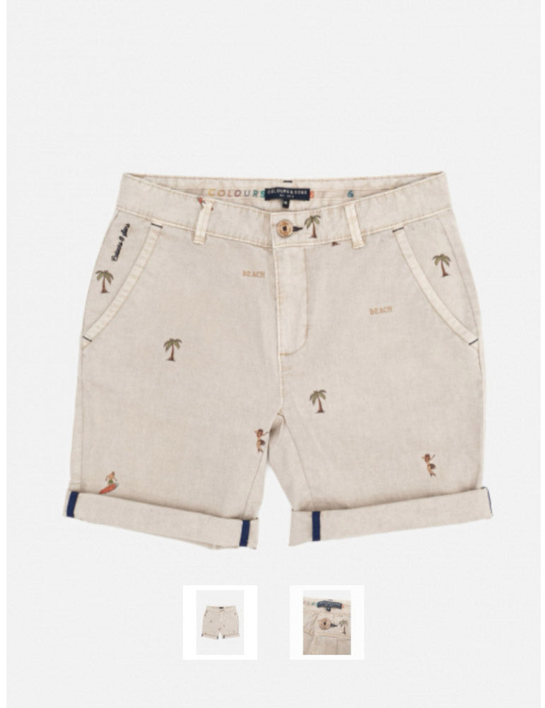 Shorts Hula girls Print beige - Colours & Sons