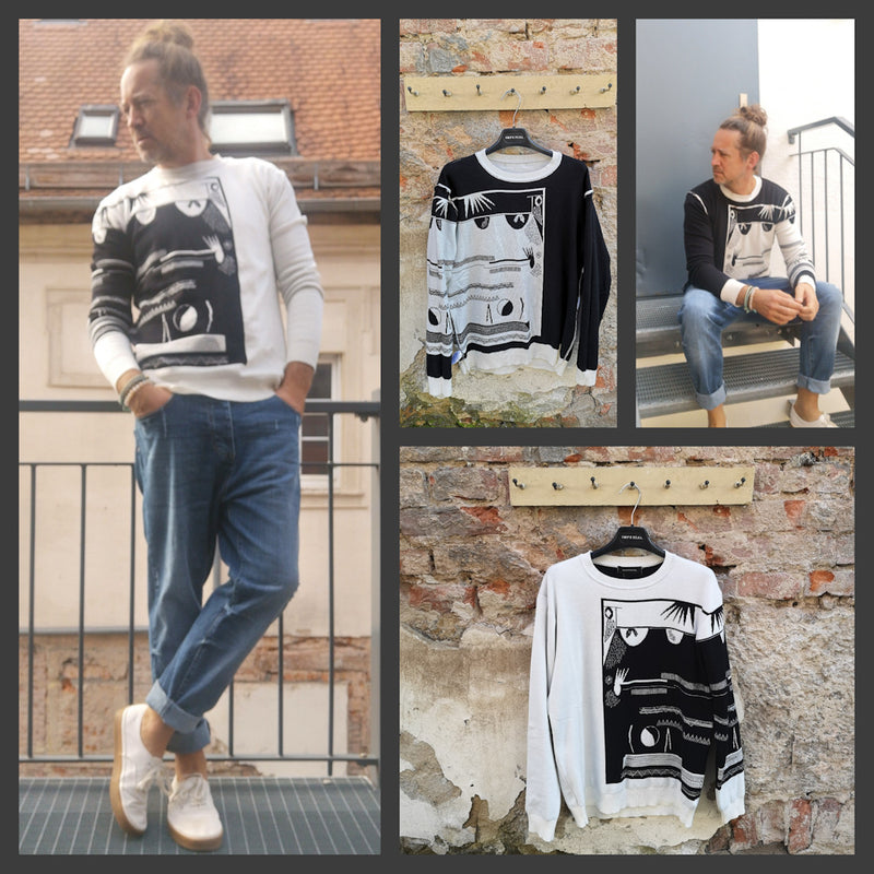 Pullover schwarz/weiß - Imperial