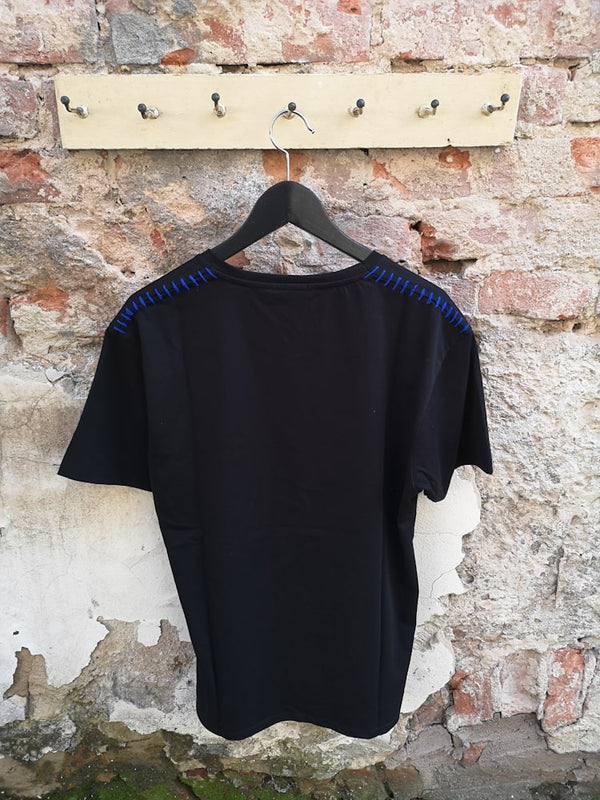T-Shirt schwarz/royal blau - Imperial