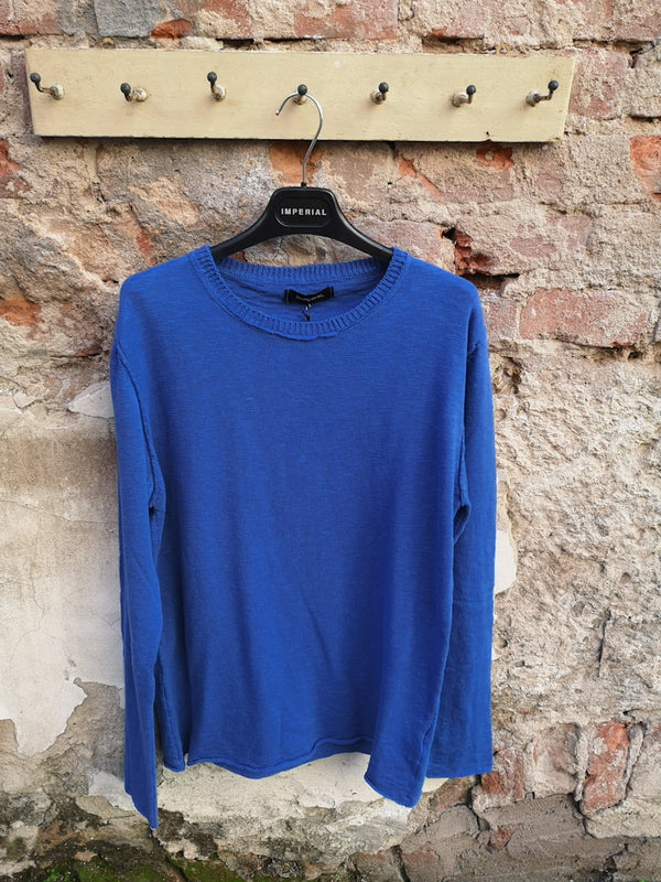 Baumwoll Pullover royalblau - Imperial