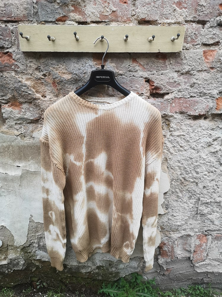 Baumwoll Pullover beige Batik - Imperial
