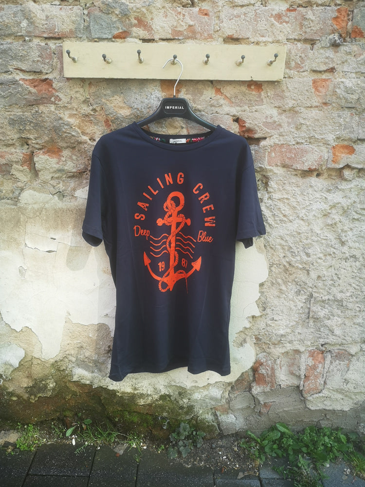 T-Shirt blau sailing   - Imperial