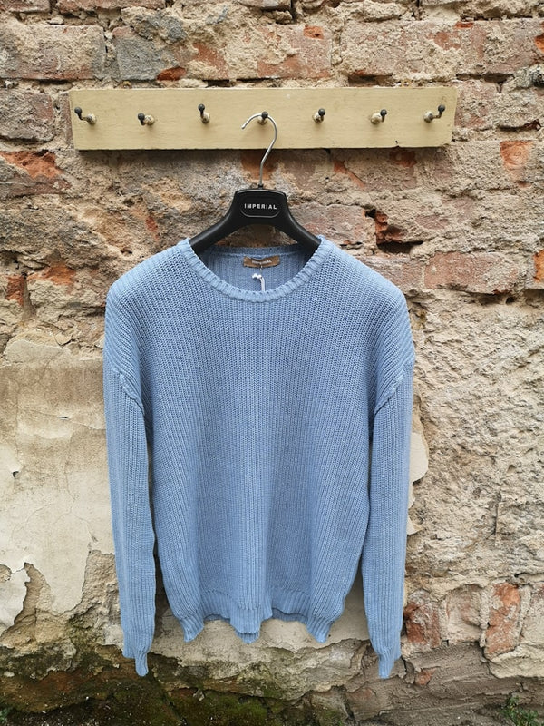 Baumwoll Pullover hellblau - Imperial