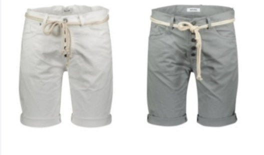 Baumwoll Shorts mit Knopfleiste grau - Imperial