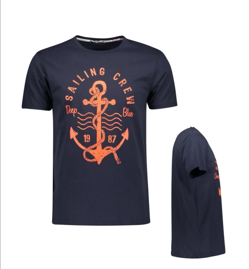 T-Shirt blau sailing   - Imperial