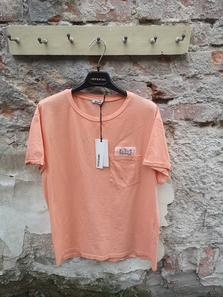 T-Shirt washed orange  - Imperial